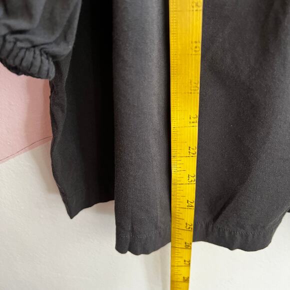 Old Navy Gray Peasant Top Boho Flowy Cottagecore Hippie Minimalist 2X - Picture 3 of 6